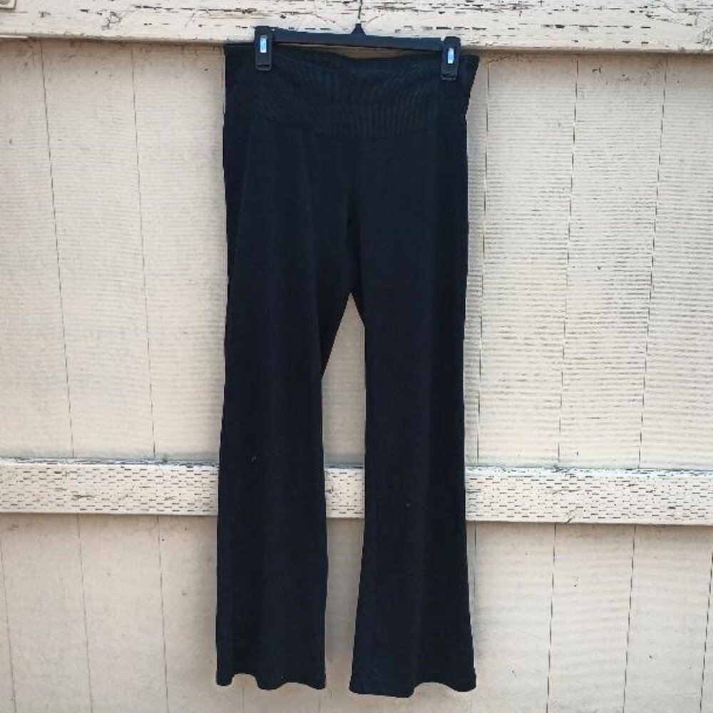 Tek Gear Black Flare Yoga Pants Wide Waist M Long Exercise Casual Bottoms